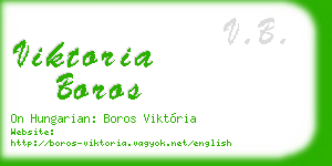 viktoria boros business card