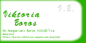 viktoria boros business card